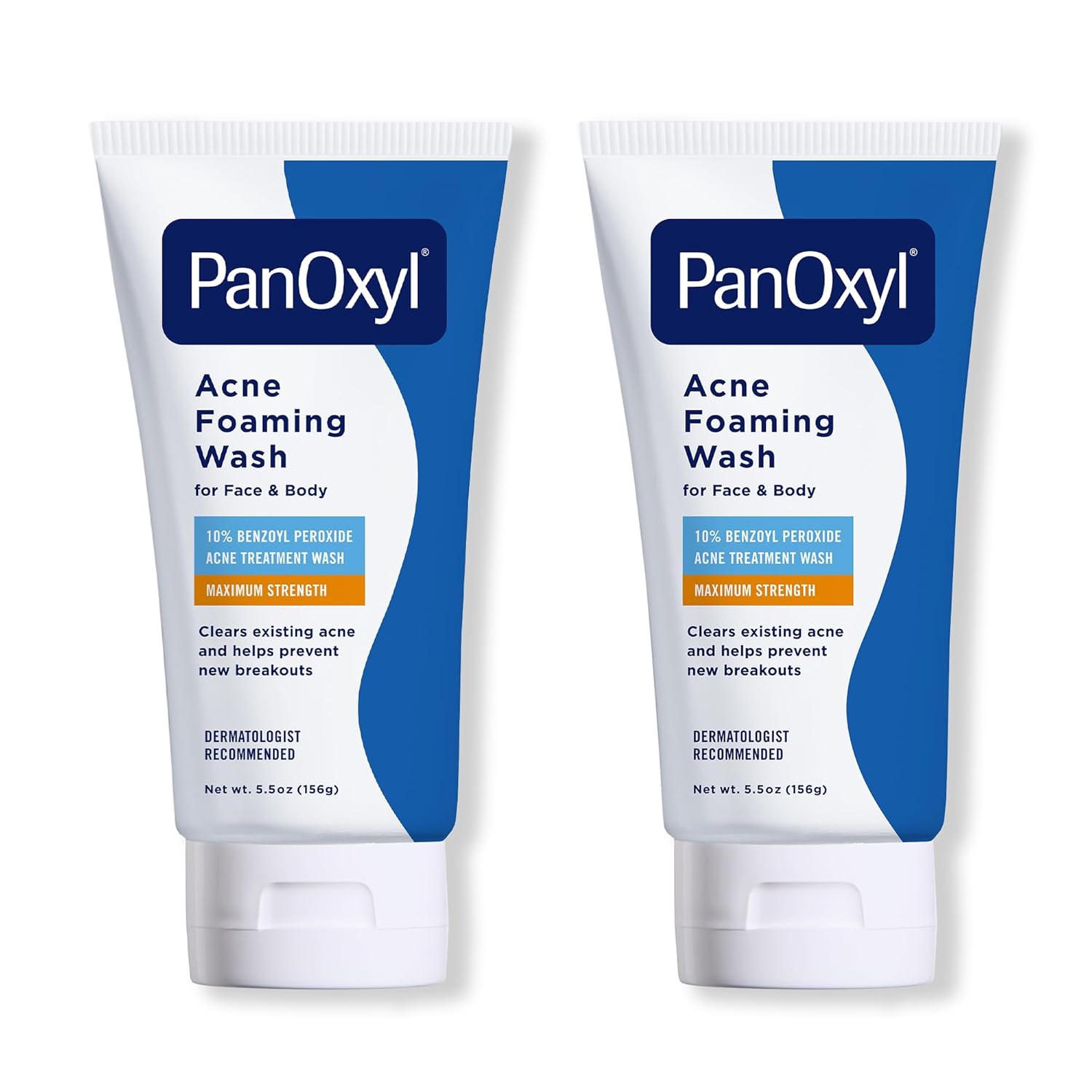 PanOxyl Acne Foaming Wash Benzoyl Peroxide 10% Maximum Strength Antimicrobial, 5.5 Oz 24Hr Smart